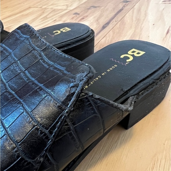 2 for $10 | BC Footwear Women's Look at Me Mule Slip-on Black Croco Print Size 7 - Picture 4 of 10